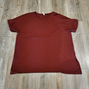 Zenana Premium Soft Short Sleeved Athletic Leisure Tee Shirt Womens Size Large